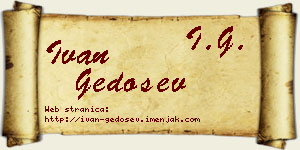 Ivan Gedošev vizit kartica
